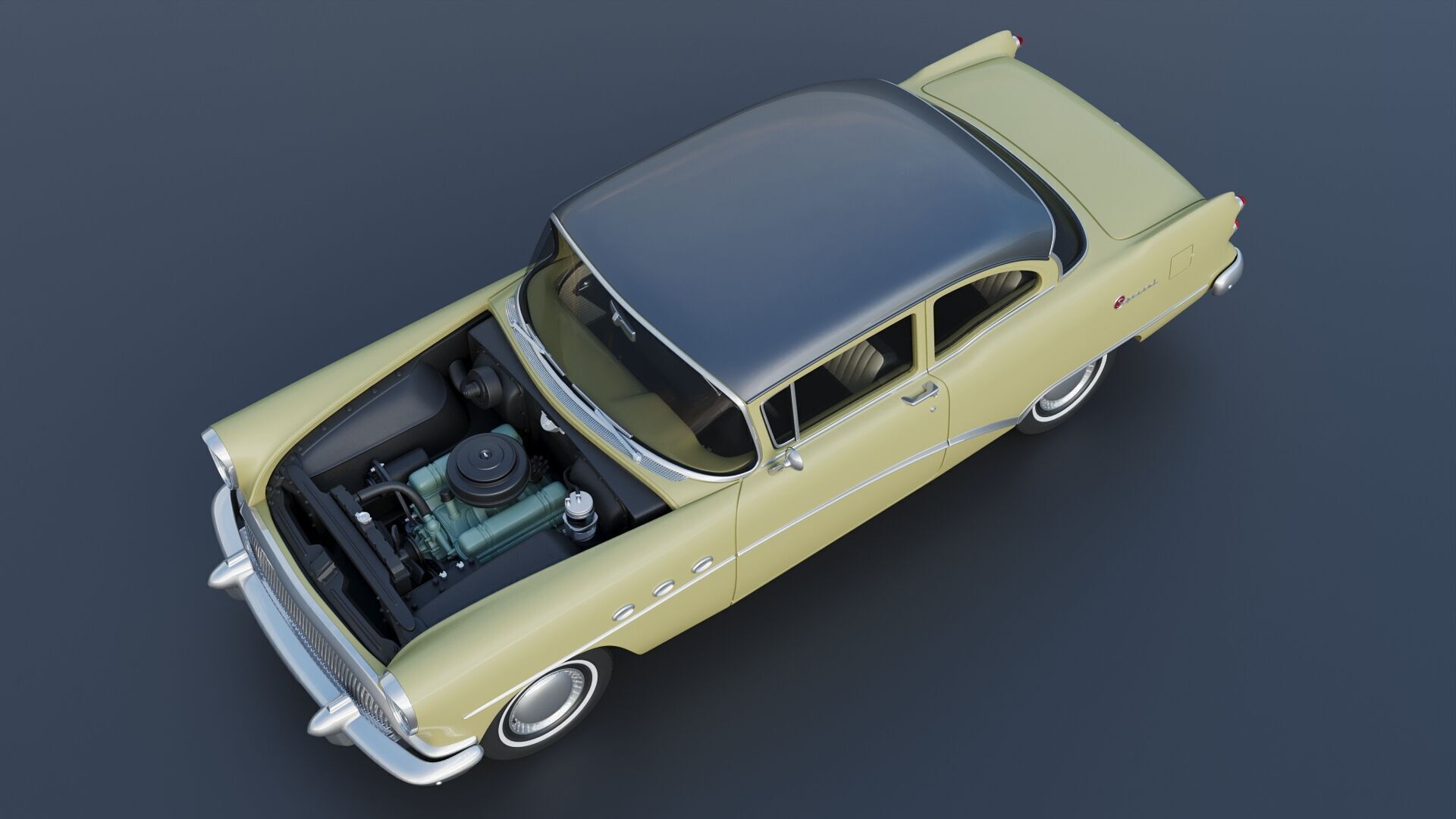 Buick Special 2-Door Sedan 1954 3D print model_14