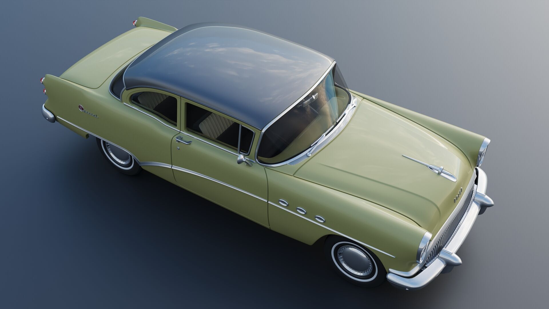 Buick Special 2-Door Sedan 1954 3D print model_11