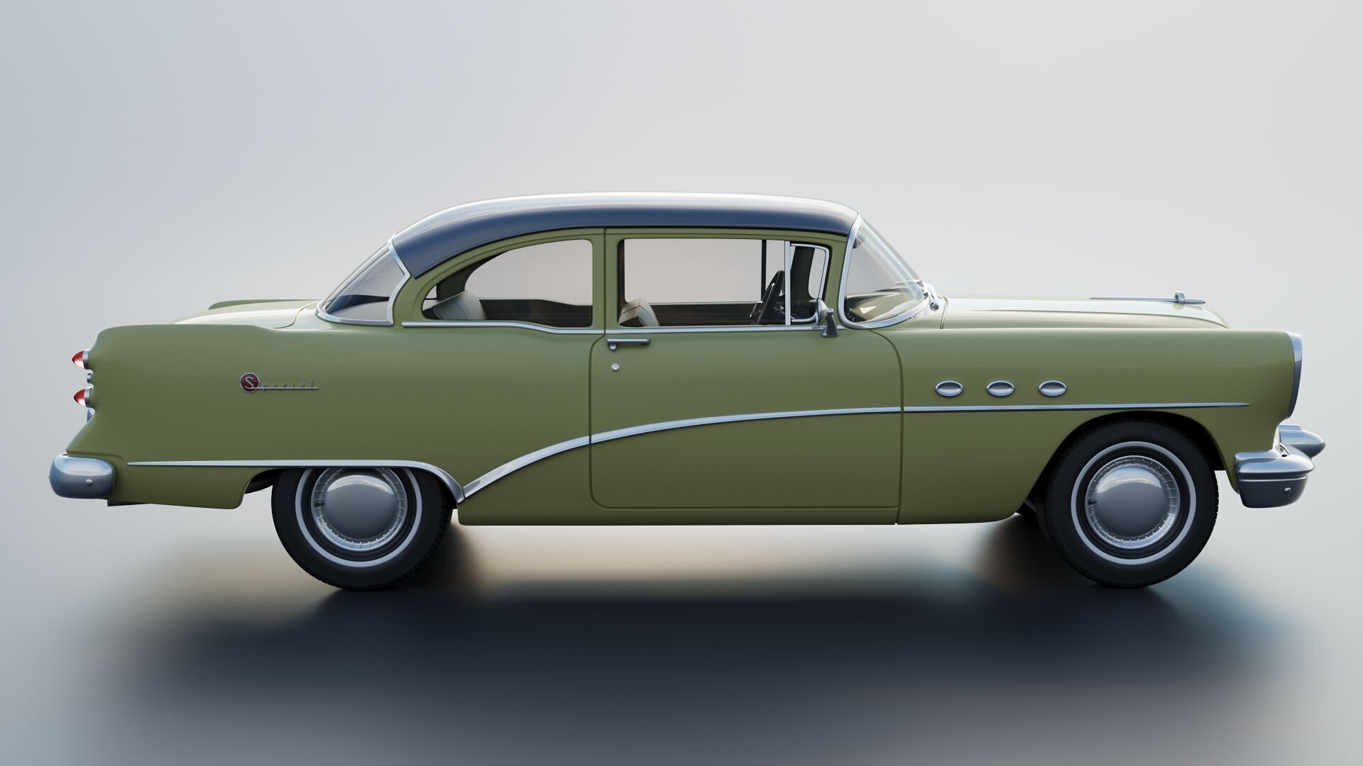 Buick Special 2-Door Sedan 1954 3D print model_8