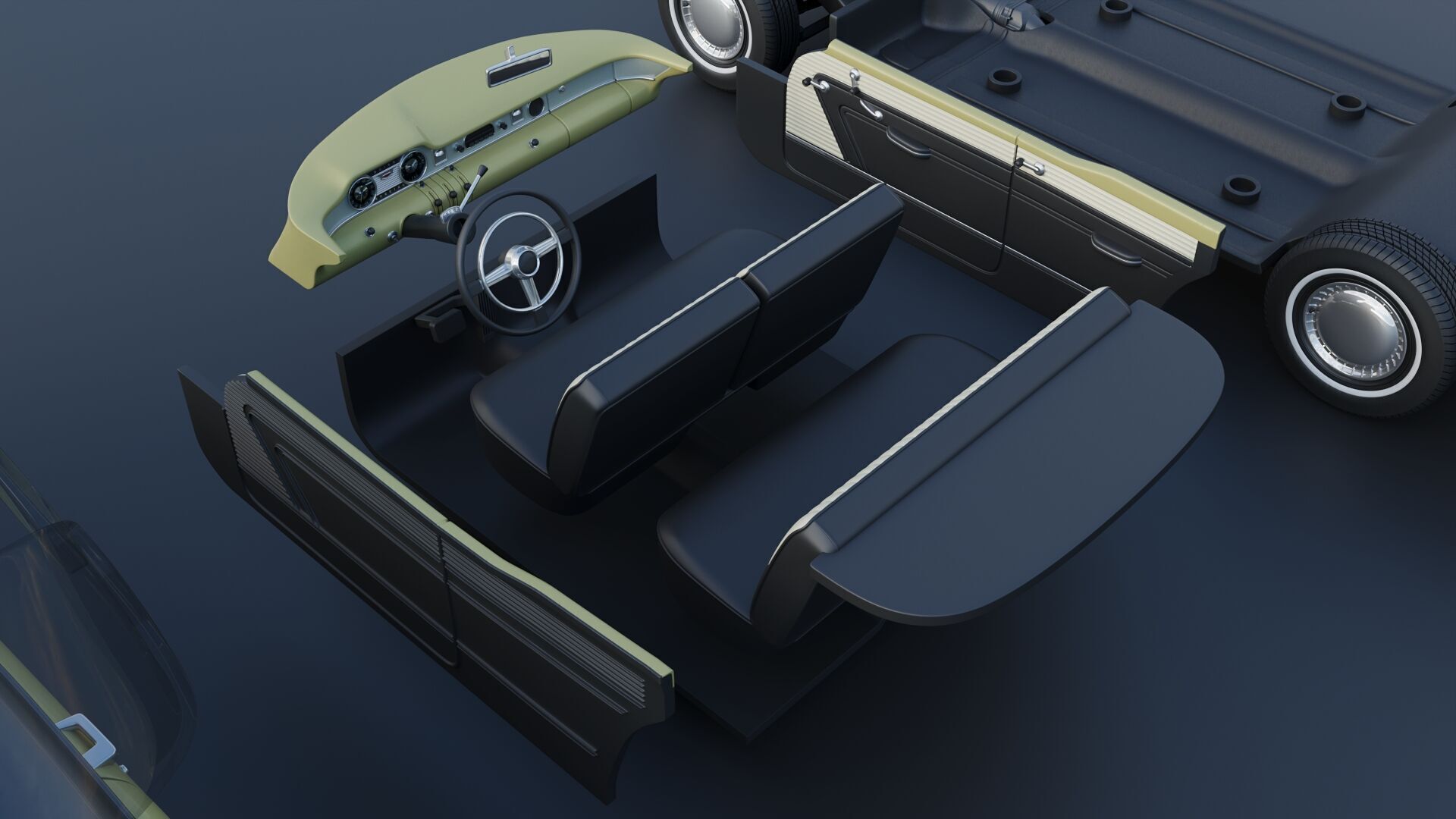 Buick Special 2-Door Sedan 1954 3D print model_28