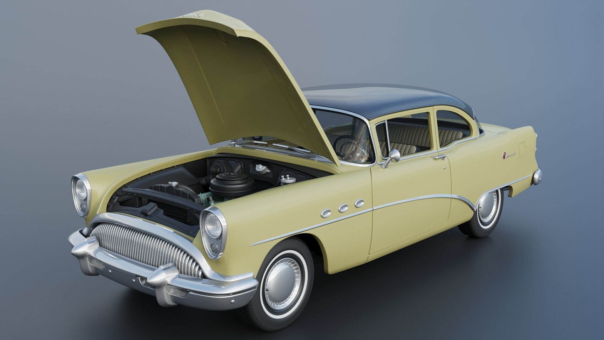 Buick Special 2-Door Sedan 1954 3D print model_13