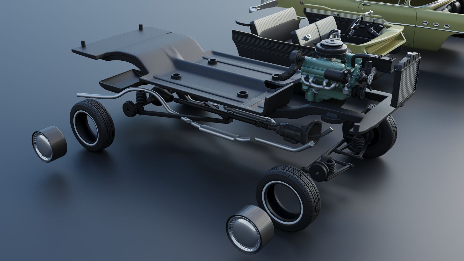 Buick Special 2-Door Sedan 1954 3D print model_32