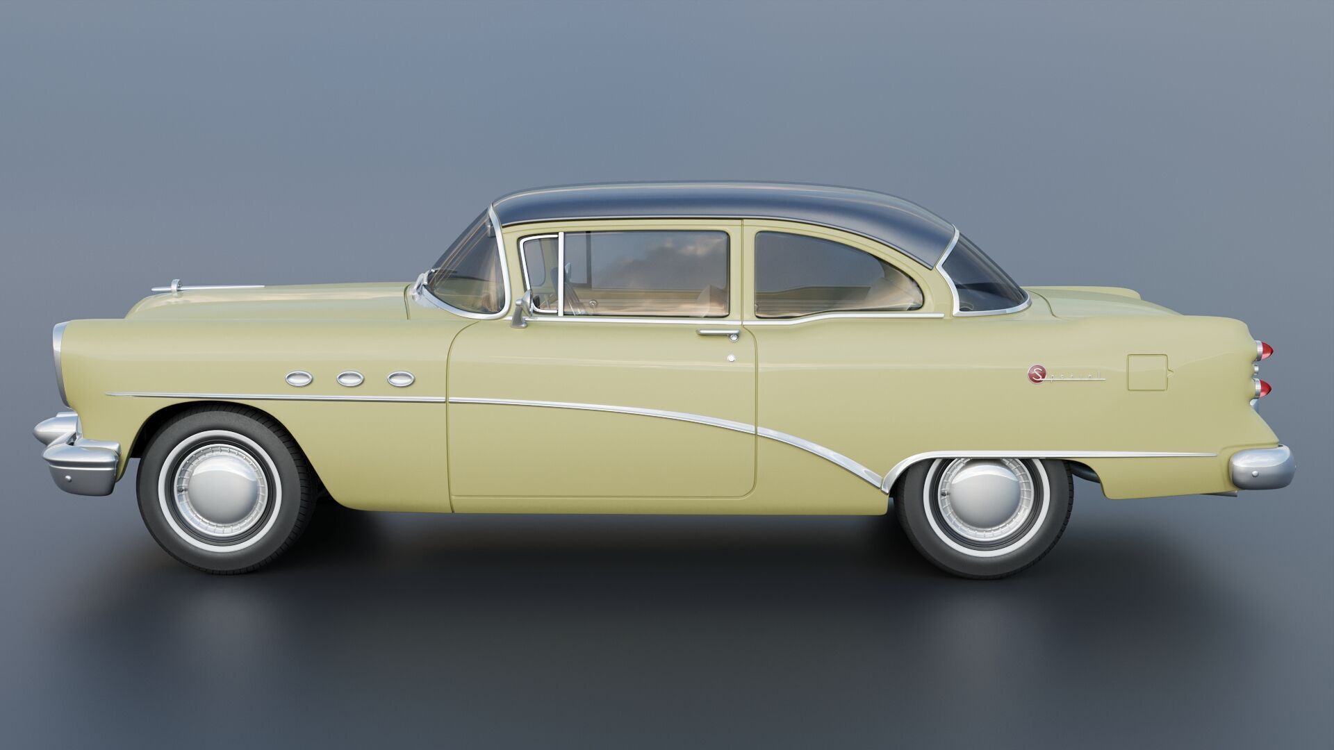 Buick Special 2-Door Sedan 1954 3D print model_3