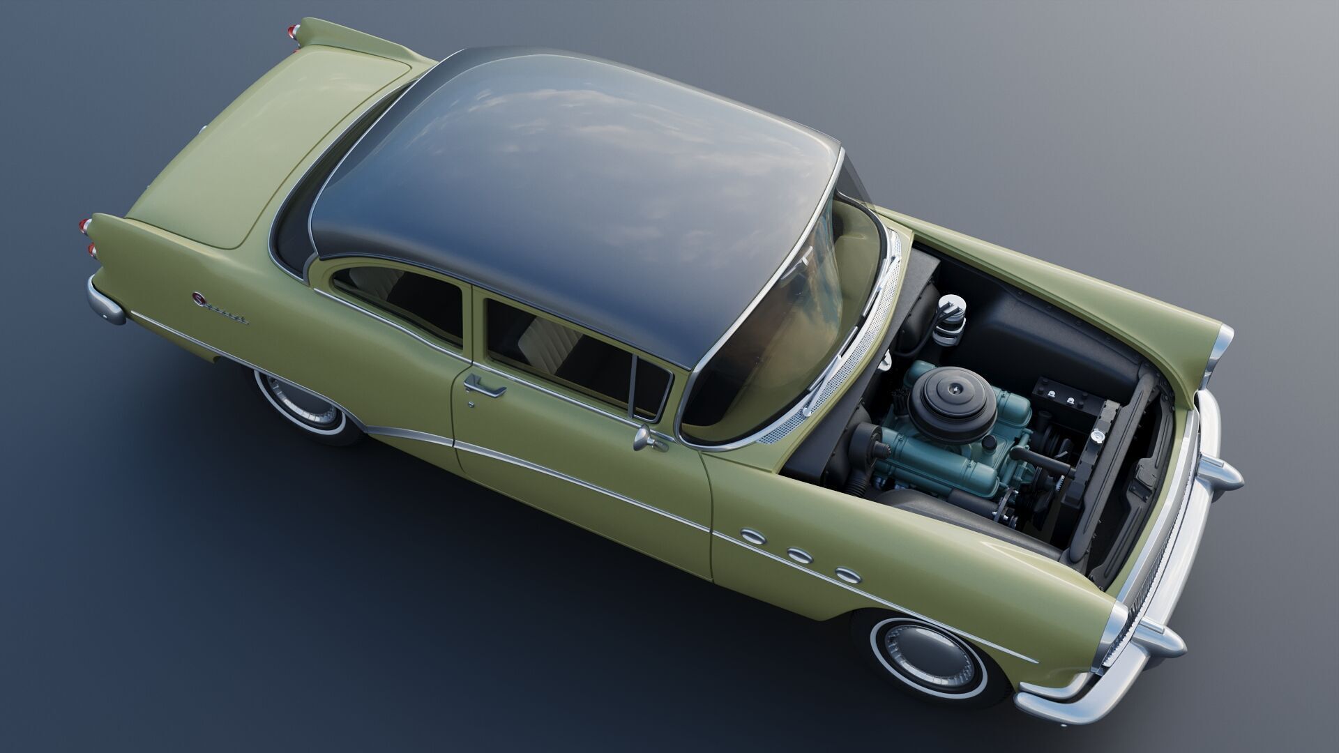 Buick Special 2-Door Sedan 1954 3D print model_15