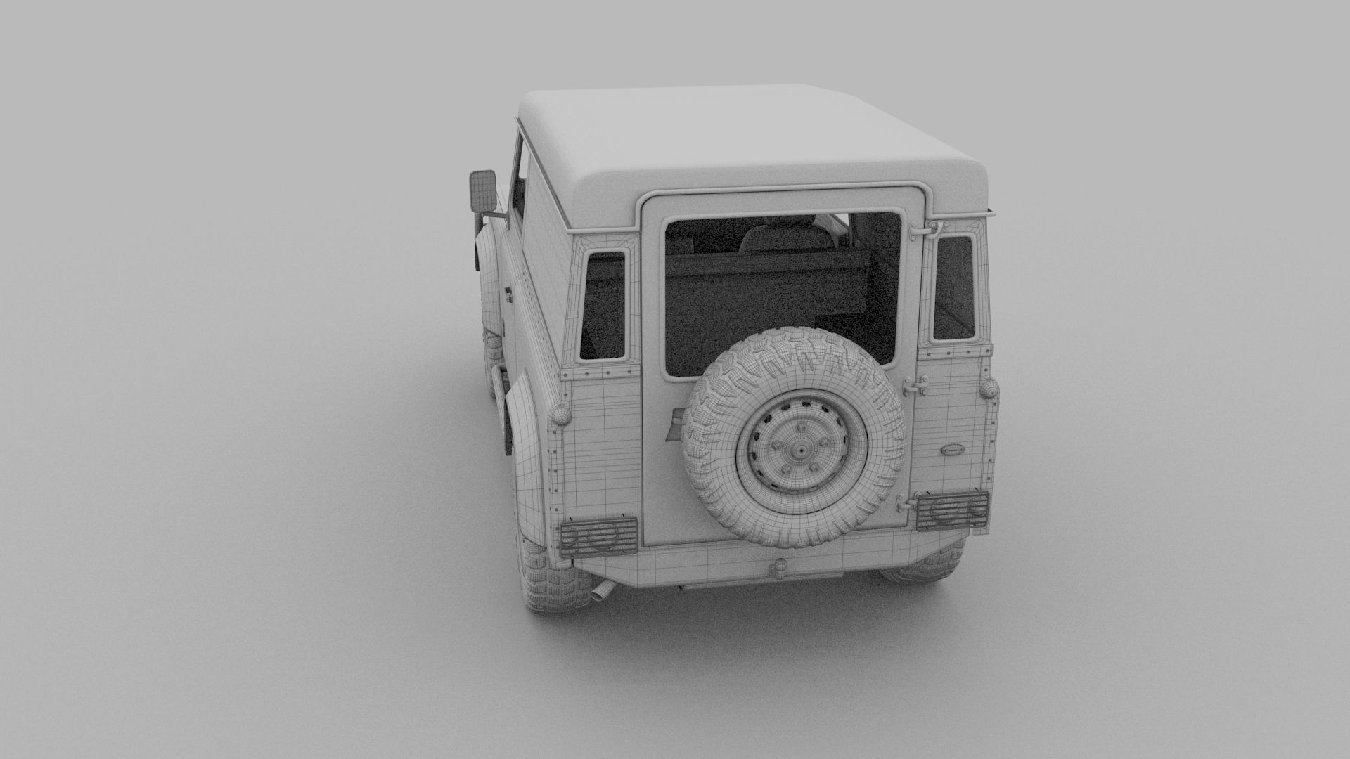 Full Land Rover Defender 90 Hard Top seethrough rev 3D model_28
