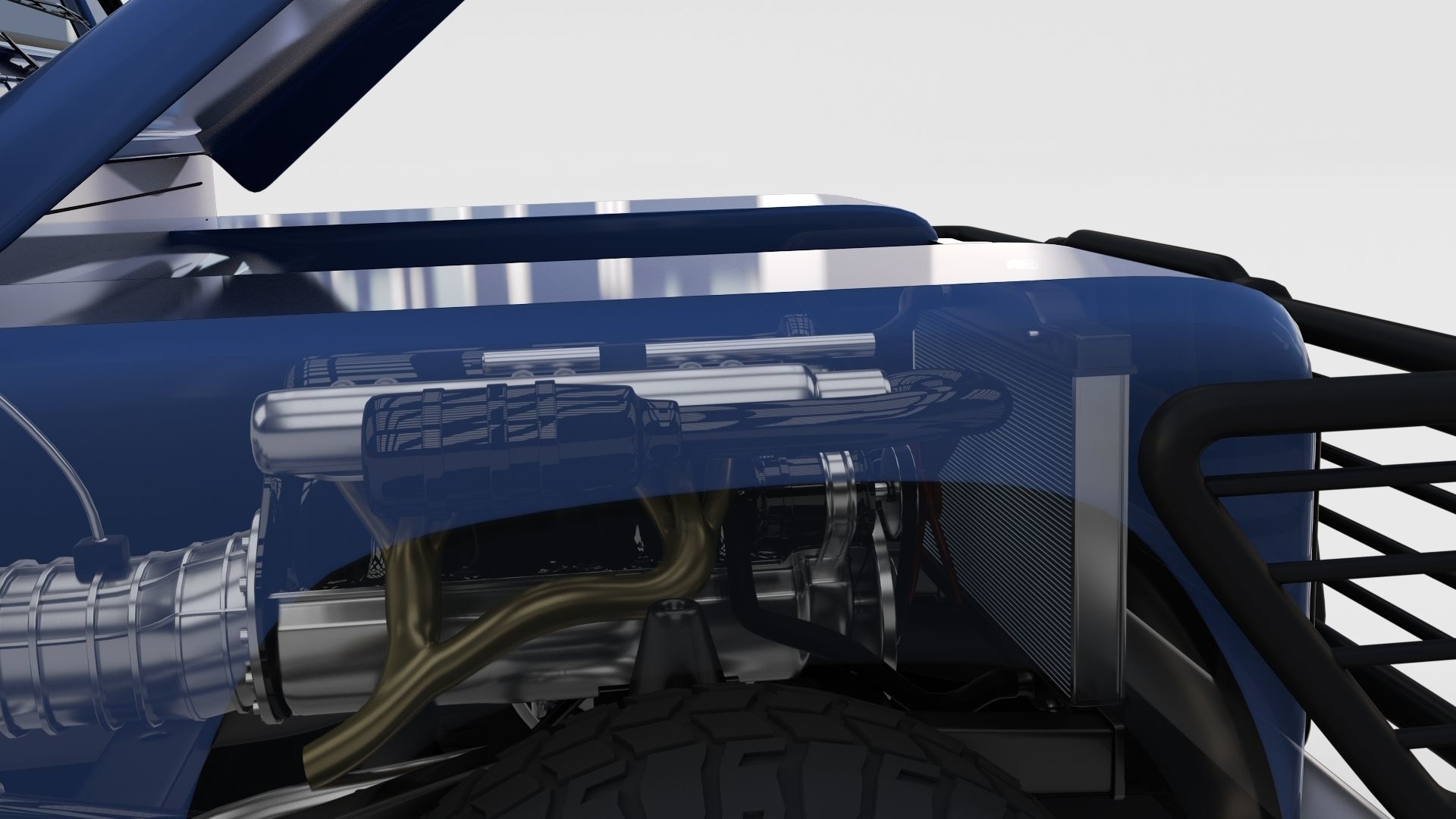 Full Land Rover Defender 90 Hard Top seethrough rev 3D model_39