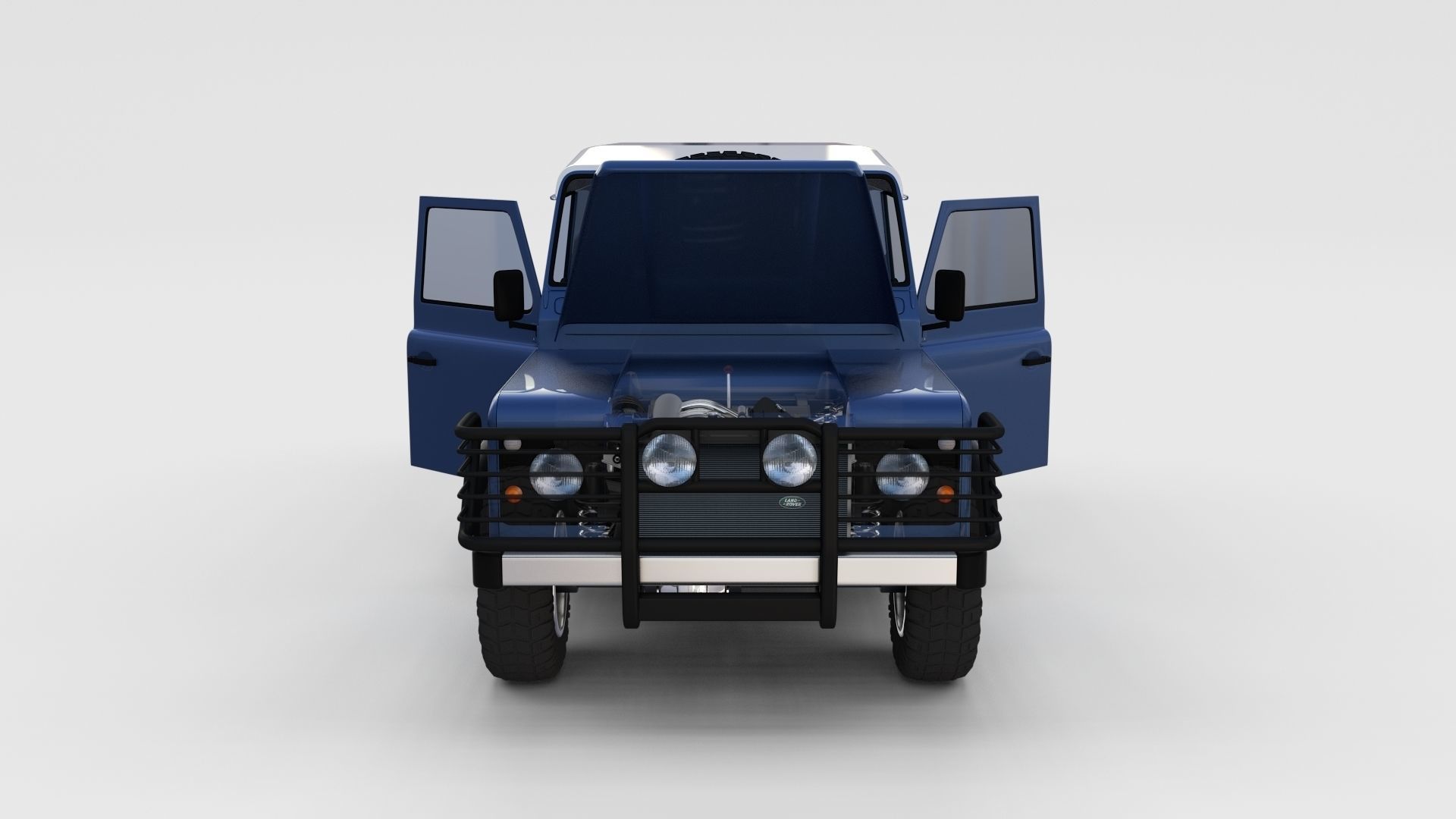 Full Land Rover Defender 90 Hard Top seethrough rev 3D model_29