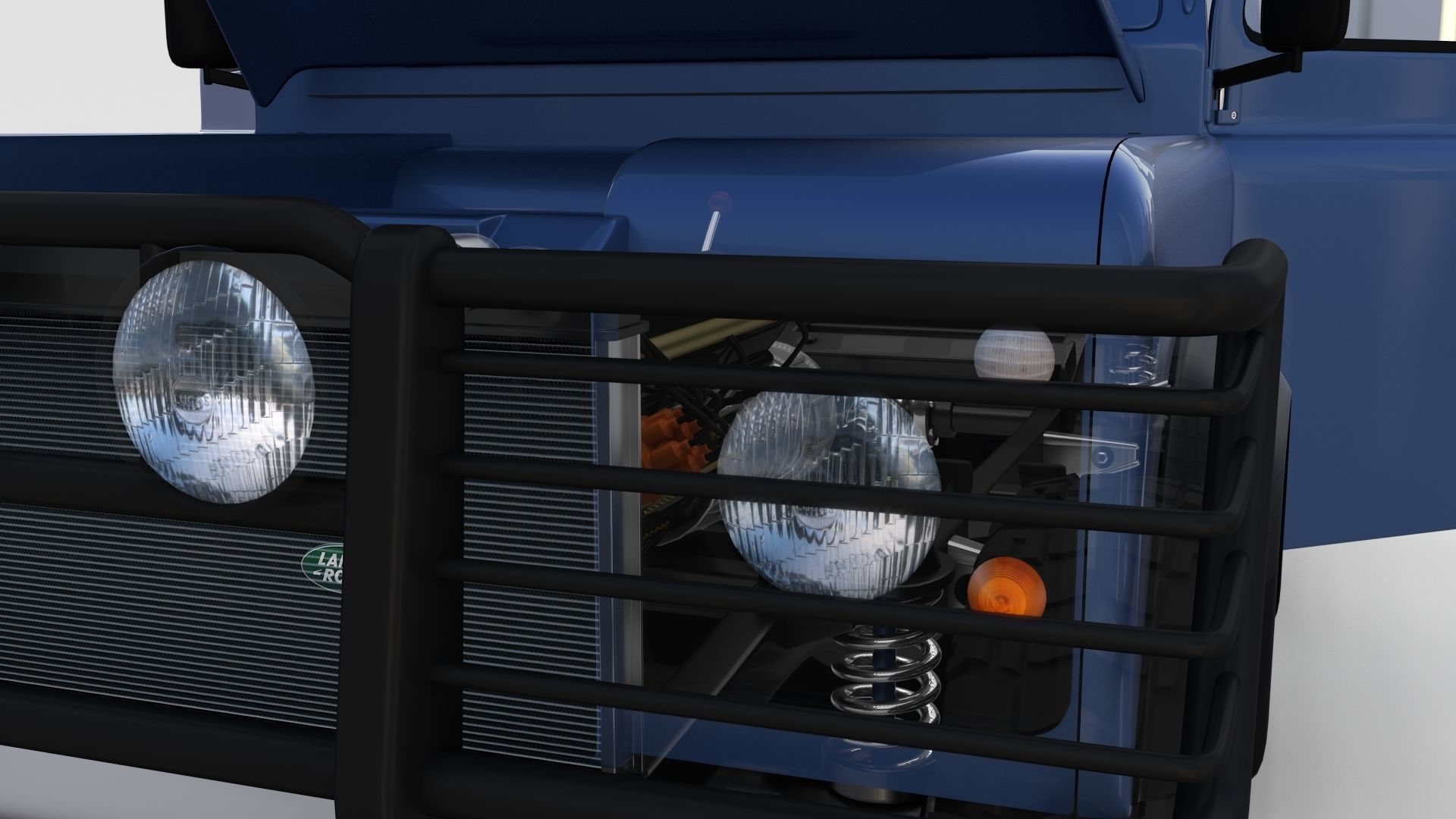 Full Land Rover Defender 90 Hard Top seethrough rev 3D model_13