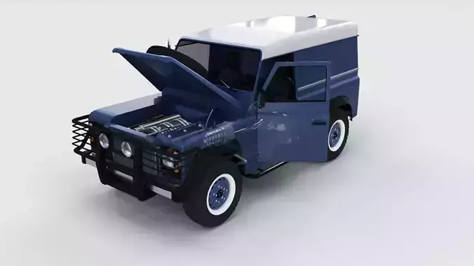 Full Land Rover Defender 90 Hard Top seethrough rev