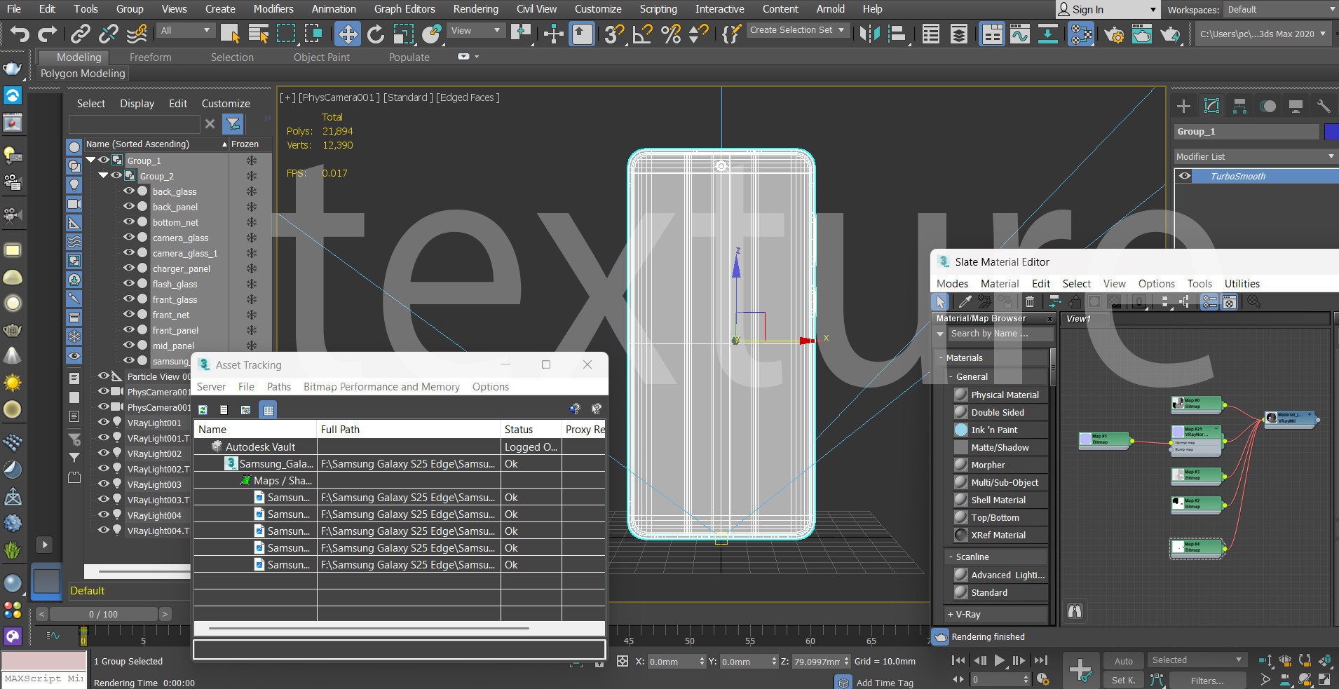 Samsung Galaxy S25 Edge Titanium Icyblue 3D model_13