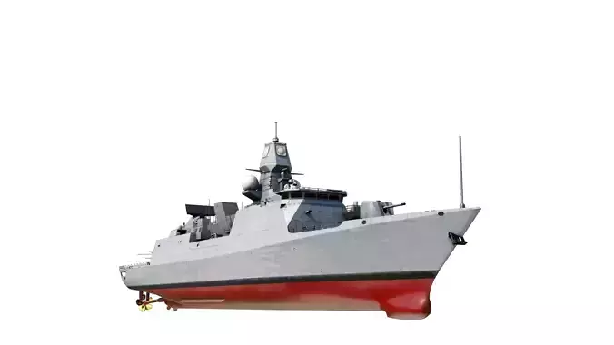 De Zeven Provicien class Frigate Low-poly 3D model