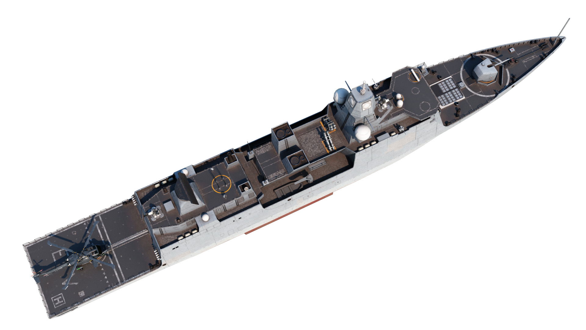 De Zeven Provicien class Frigate Low-poly 3D model_11