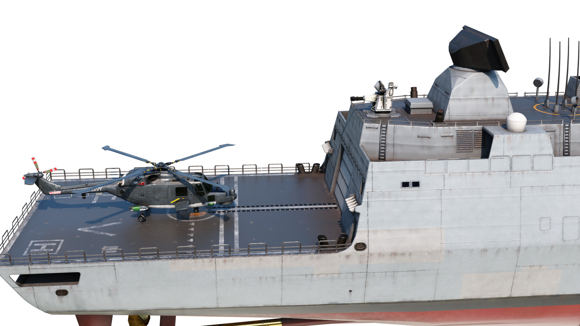 De Zeven Provicien class Frigate Low-poly 3D model_8