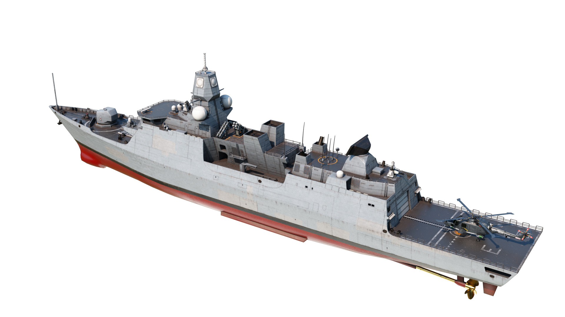 De Zeven Provicien class Frigate Low-poly 3D model_4