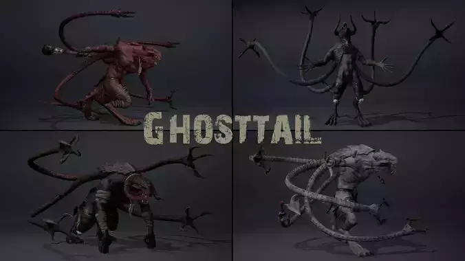 Ghosttail Low-poly 3D model