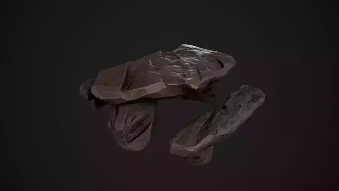 Stylized Stone Table GameReady Model