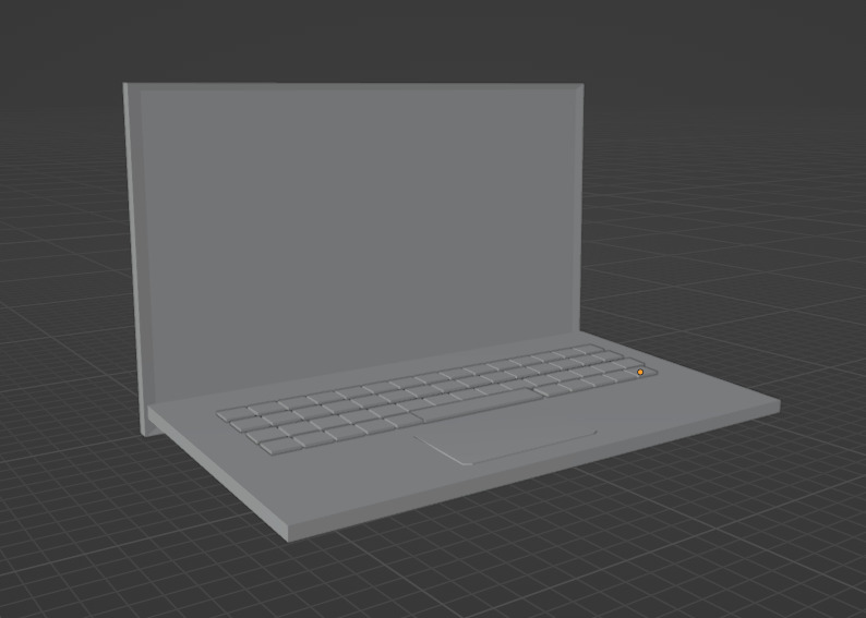 Realistic Low Poly Office Desk Scene with laptop Free low-poly 3D model_5