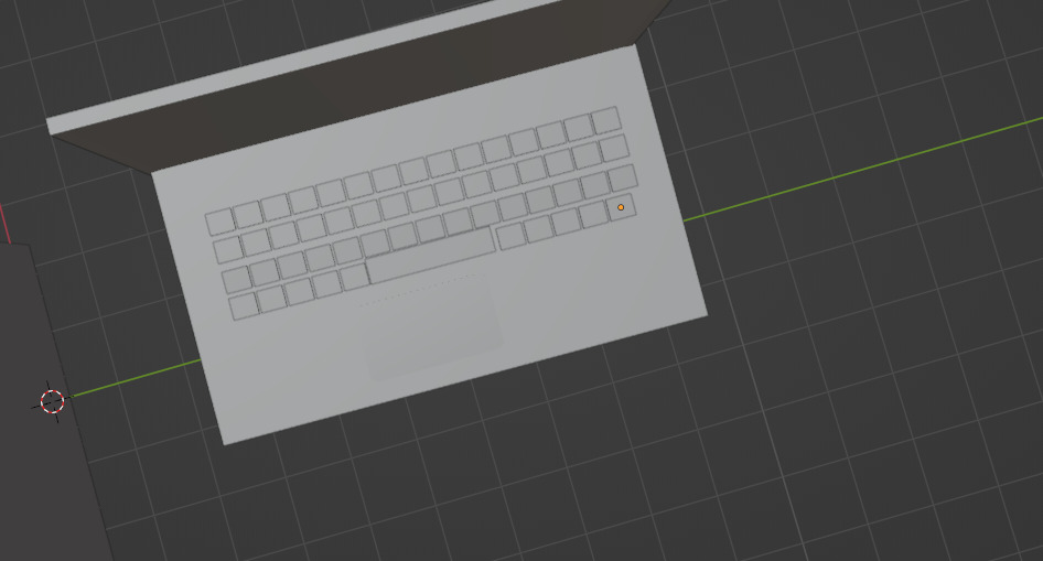 Realistic Low Poly Office Desk Scene with laptop Free low-poly 3D model_6