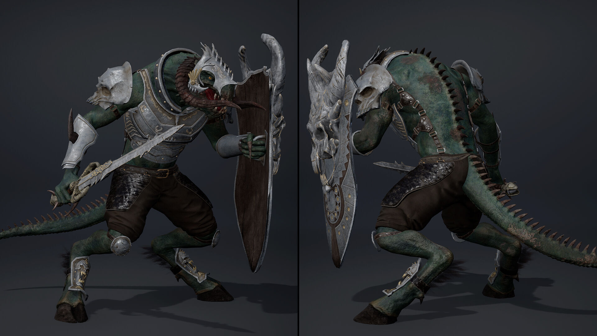 Ghost Swordman Low-poly 3D model_28