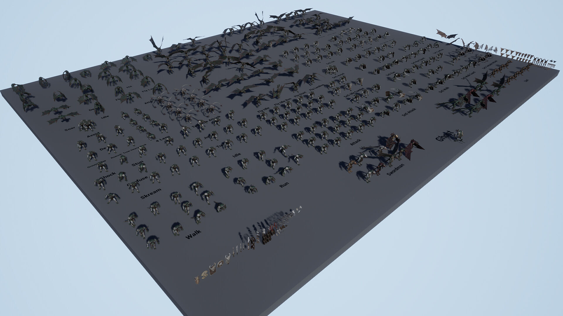 Ghost Swordman Low-poly 3D model_13