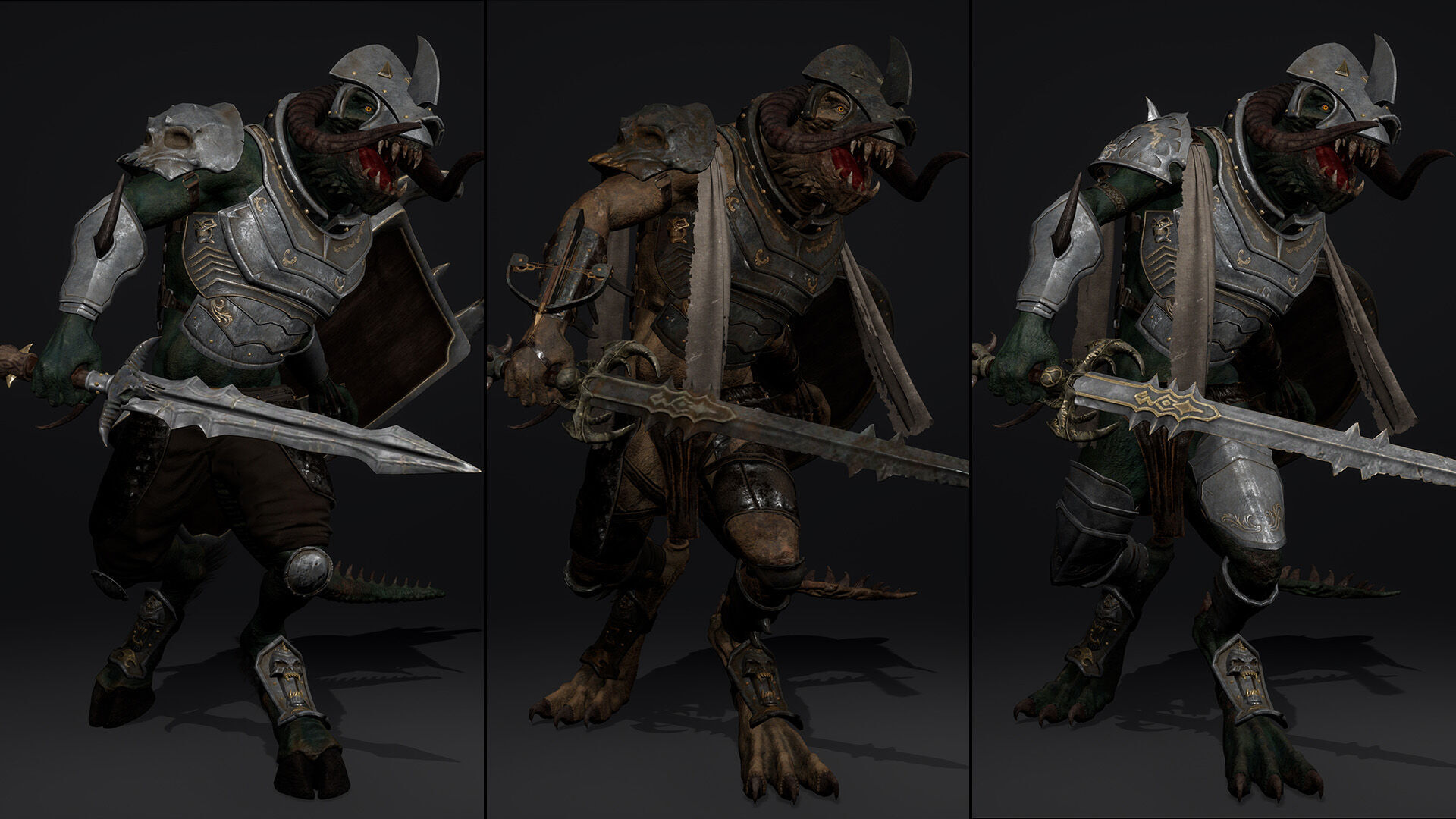 Ghost Swordman Low-poly 3D model_15