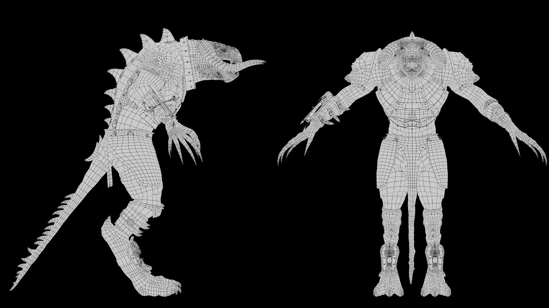 Ghost Swordman Low-poly 3D model_57