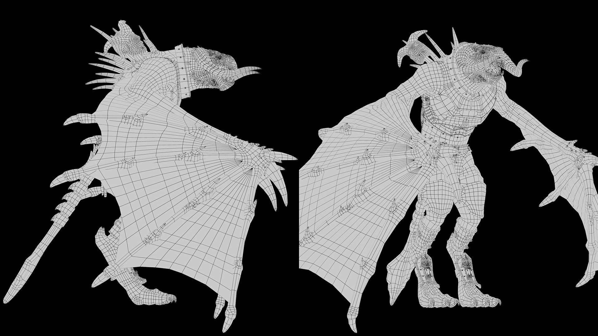 Ghost Swordman Low-poly 3D model_64