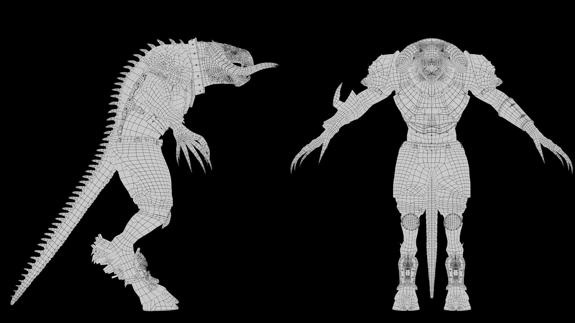 Ghost Swordman Low-poly 3D model_59