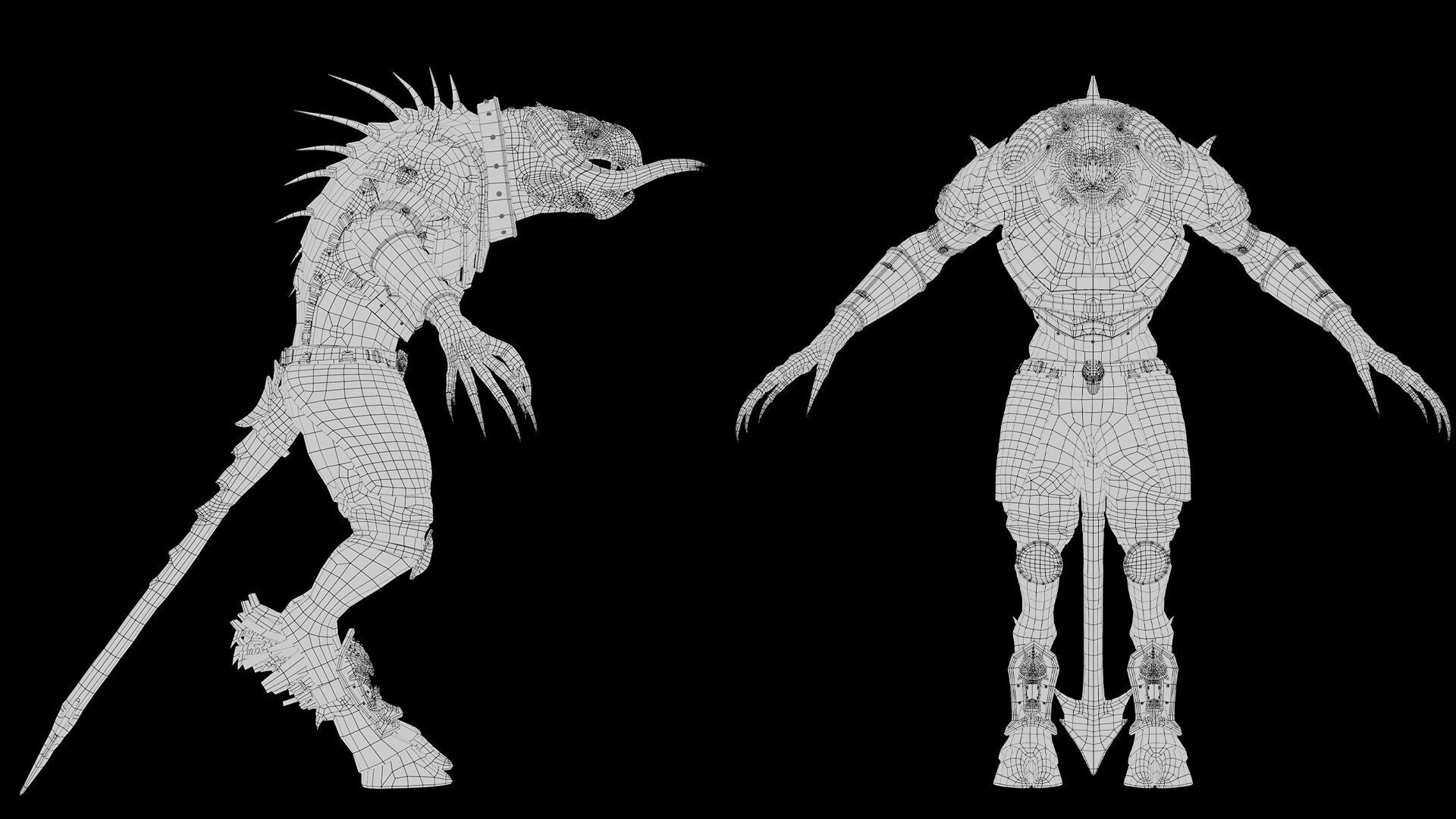 Ghost Swordman Low-poly 3D model_58