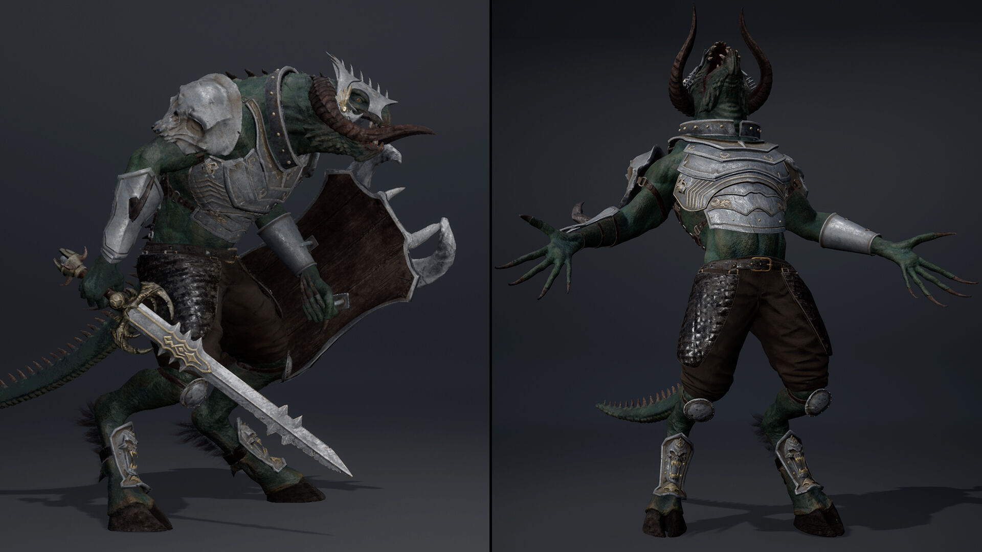 Ghost Swordman Low-poly 3D model_31