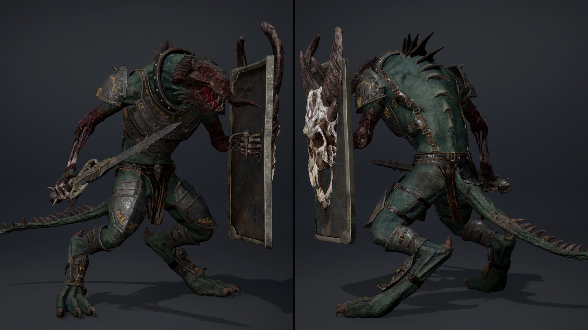 Ghost Swordman Low-poly 3D model_37