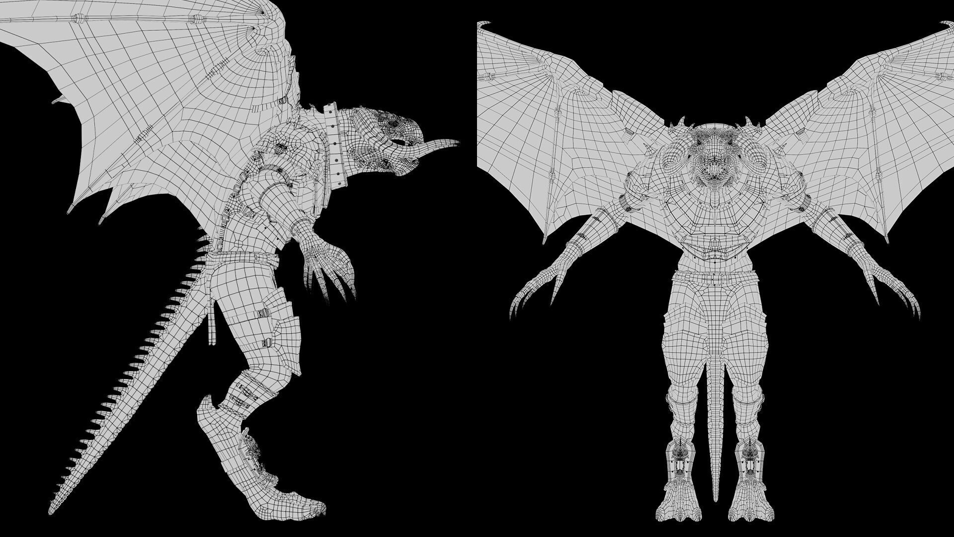 Ghost Swordman Low-poly 3D model_60