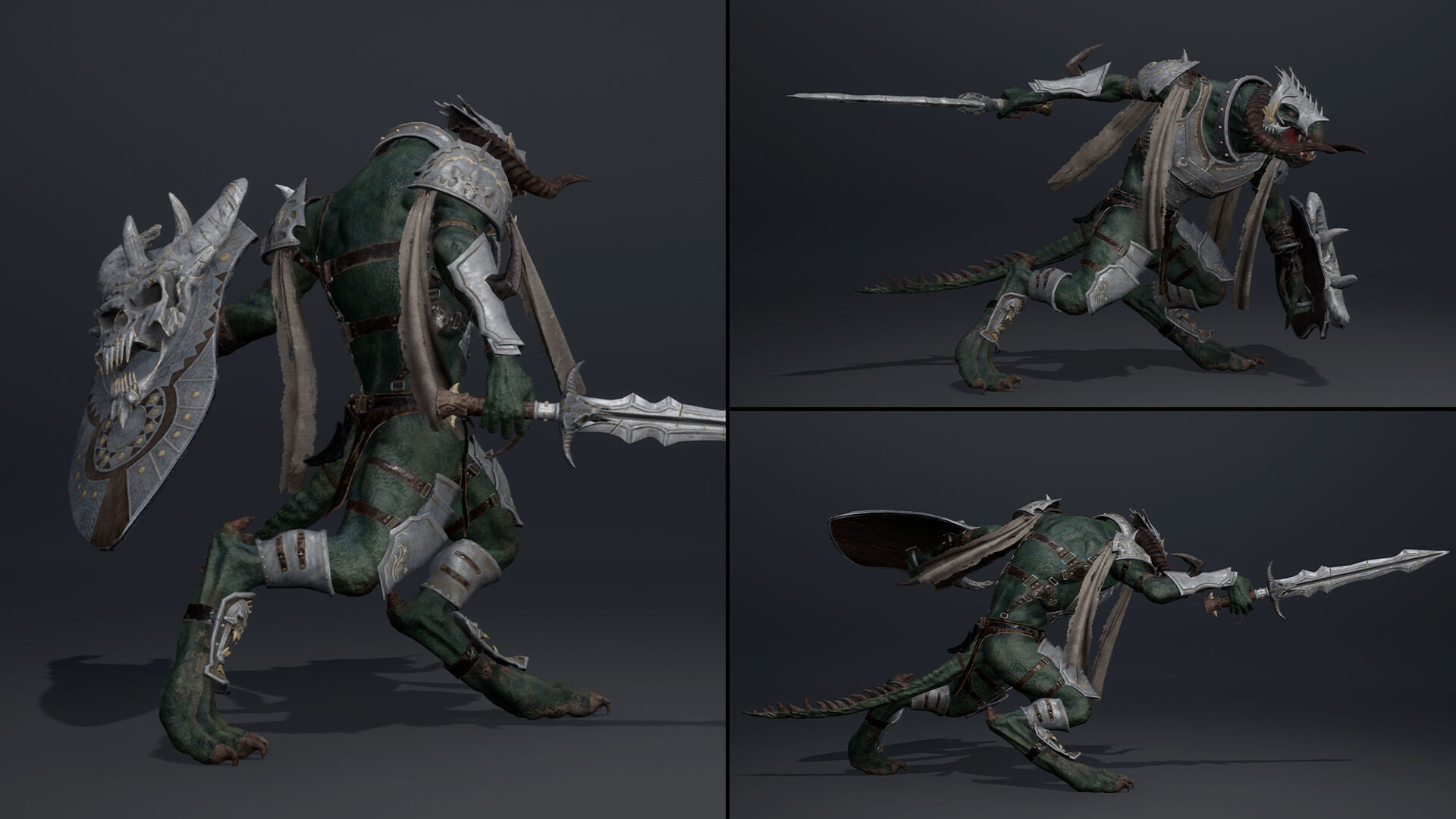 Ghost Swordman Low-poly 3D model_20