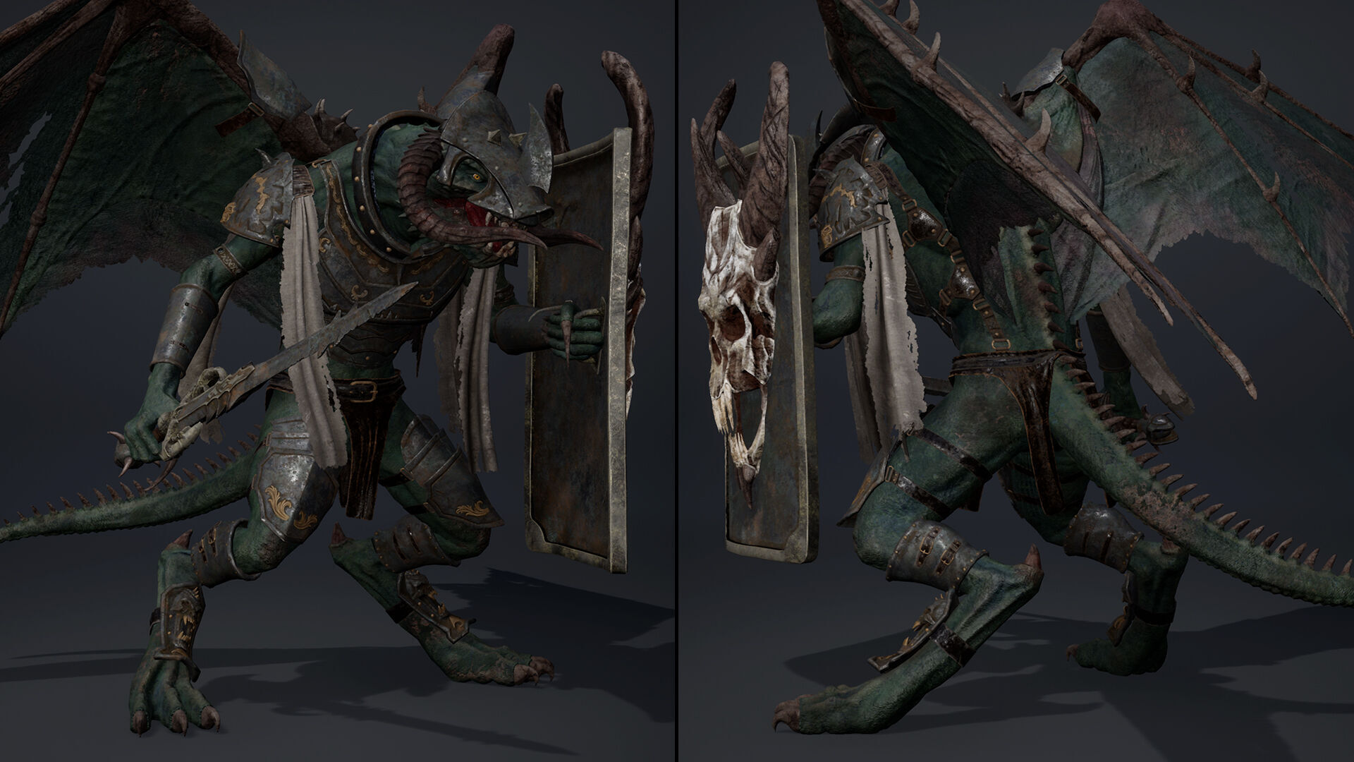 Ghost Swordman Low-poly 3D model_32