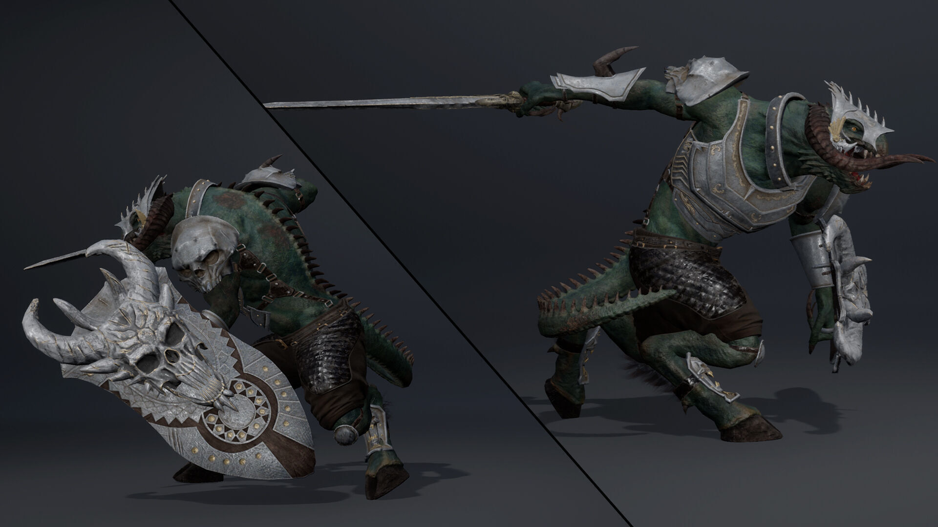 Ghost Swordman Low-poly 3D model_30