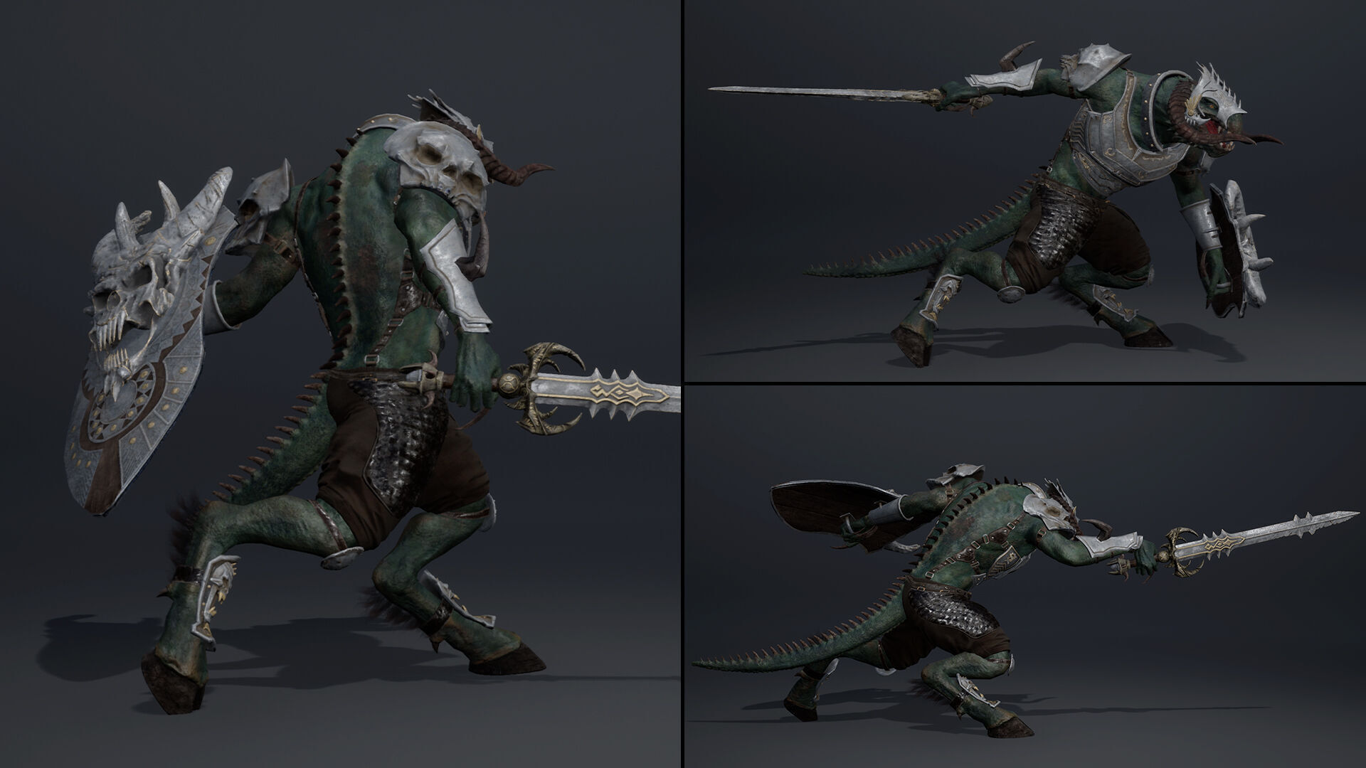 Ghost Swordman Low-poly 3D model_29