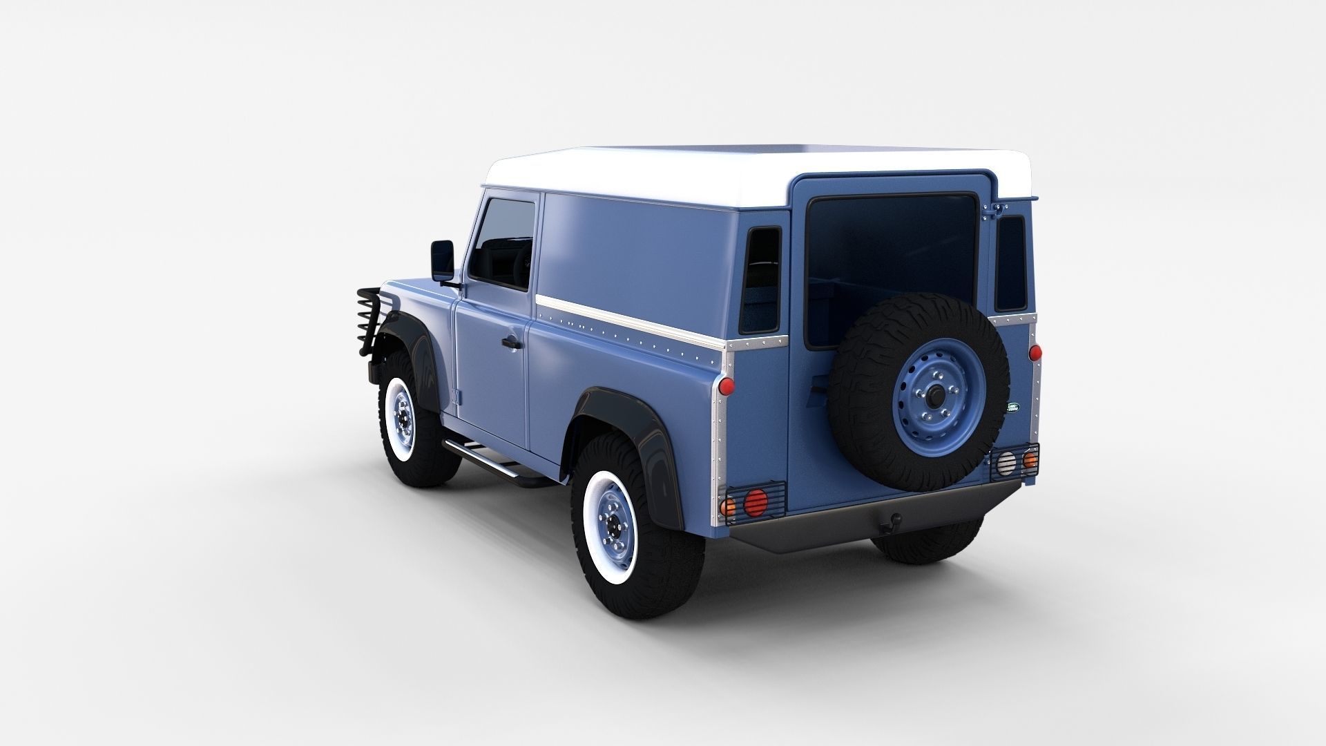 Land Rover Defender 90 Hard Top w interior rev 3D model_6