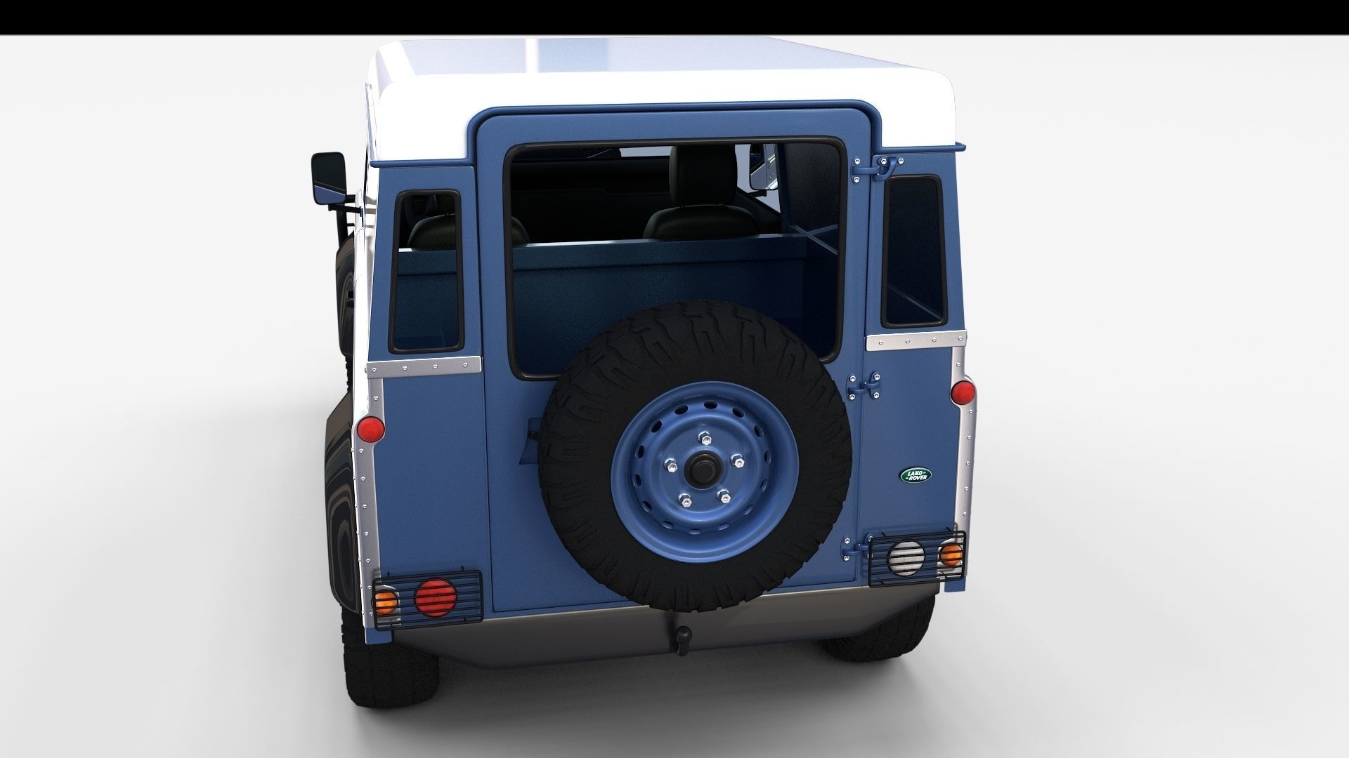 Land Rover Defender 90 Hard Top w interior rev 3D model_13