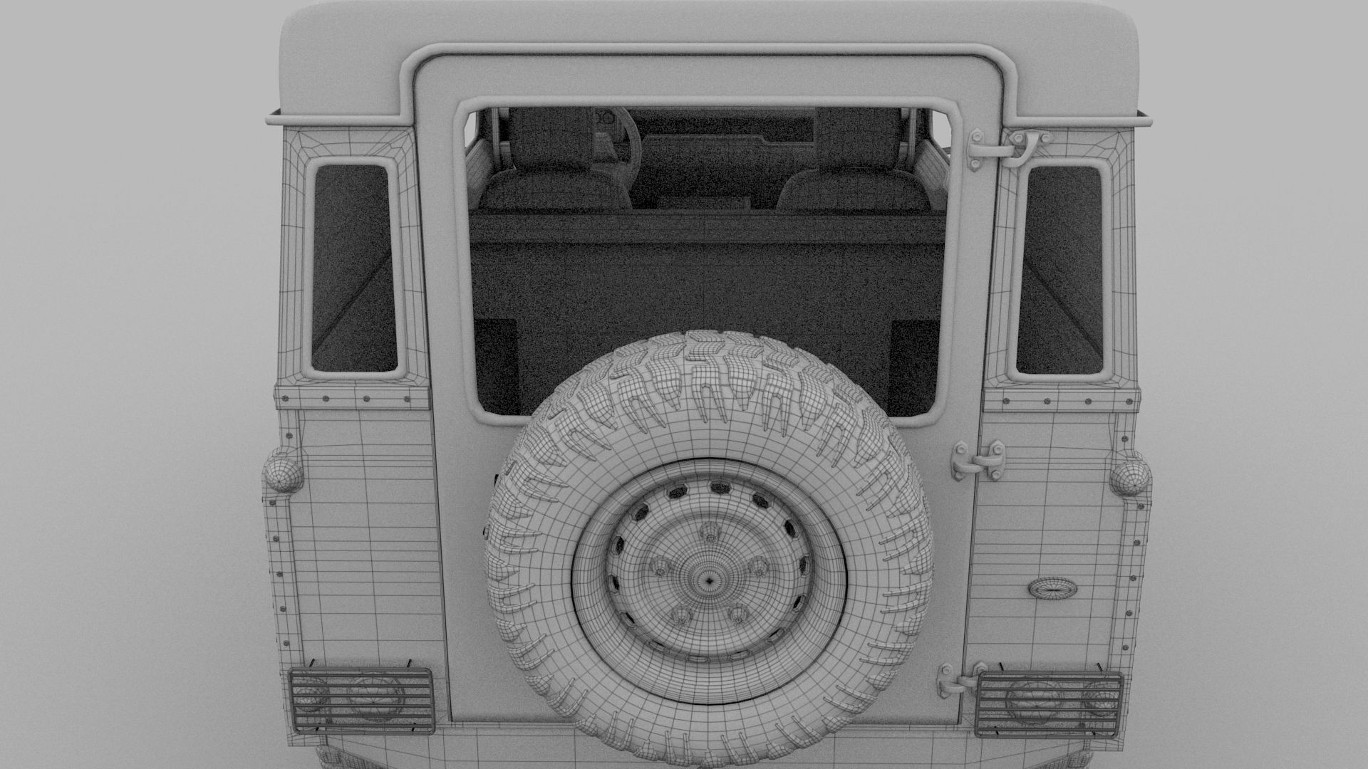 Land Rover Defender 90 Hard Top w interior rev 3D model_11