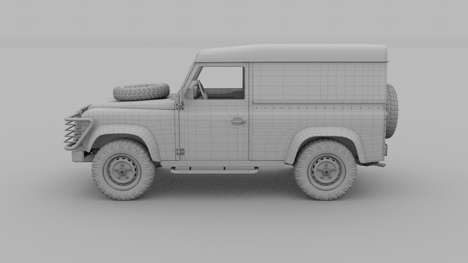 Land Rover Defender 90 Hard Top w interior rev 3D model_20