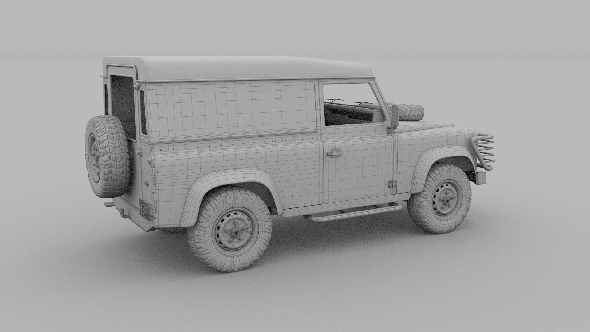 Land Rover Defender 90 Hard Top w interior rev 3D model_27