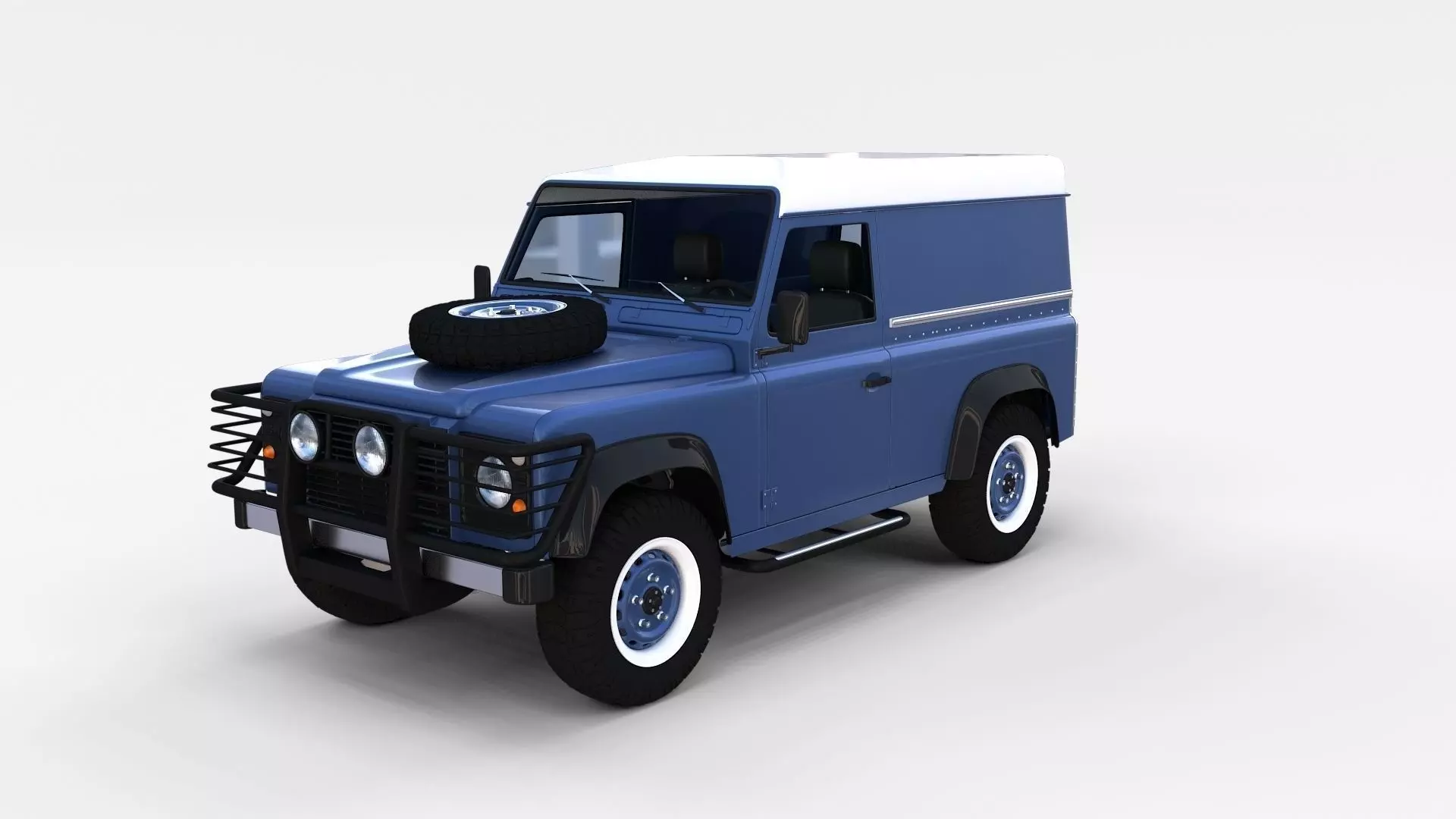 Land Rover Defender 90 Hard Top w interior rev 3D model_0