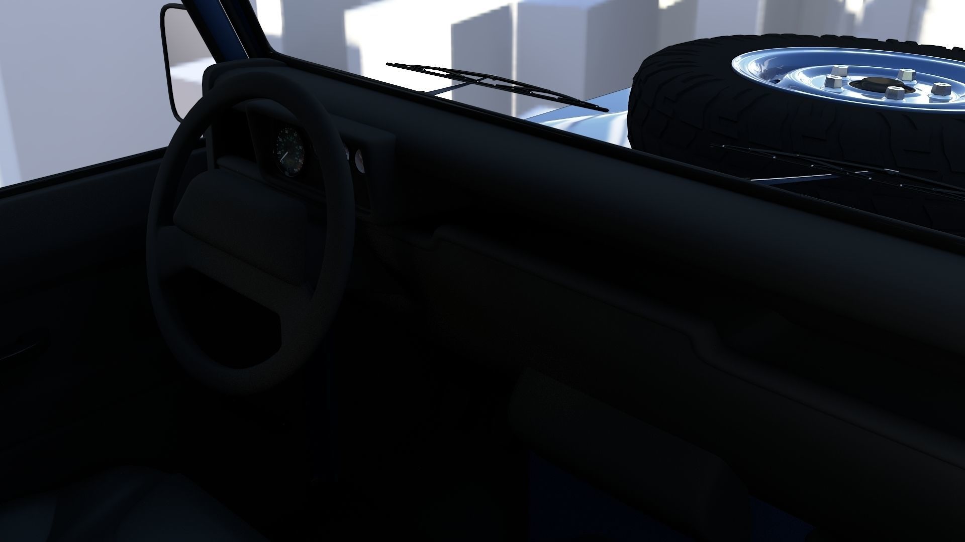 Land Rover Defender 90 Hard Top w interior rev 3D model_22