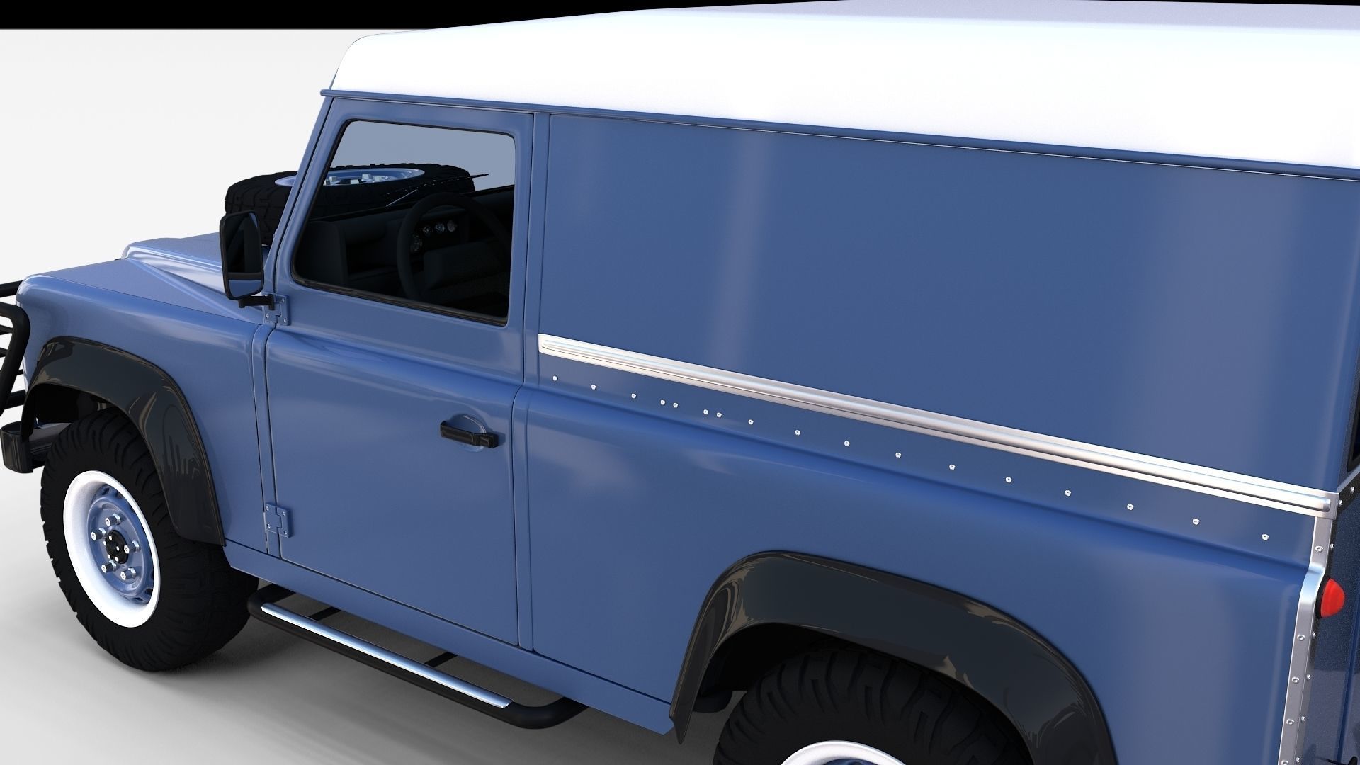 Land Rover Defender 90 Hard Top w interior rev 3D model_15