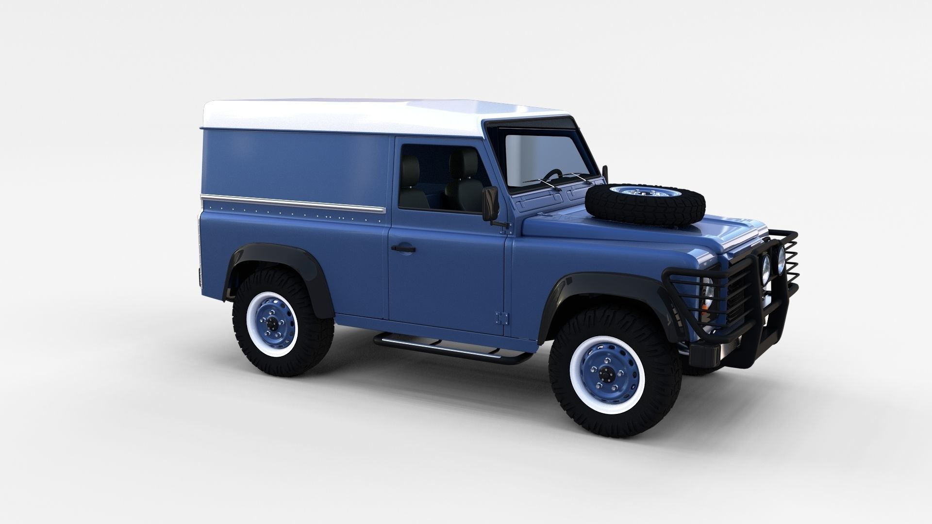Land Rover Defender 90 Hard Top w interior rev 3D model_5