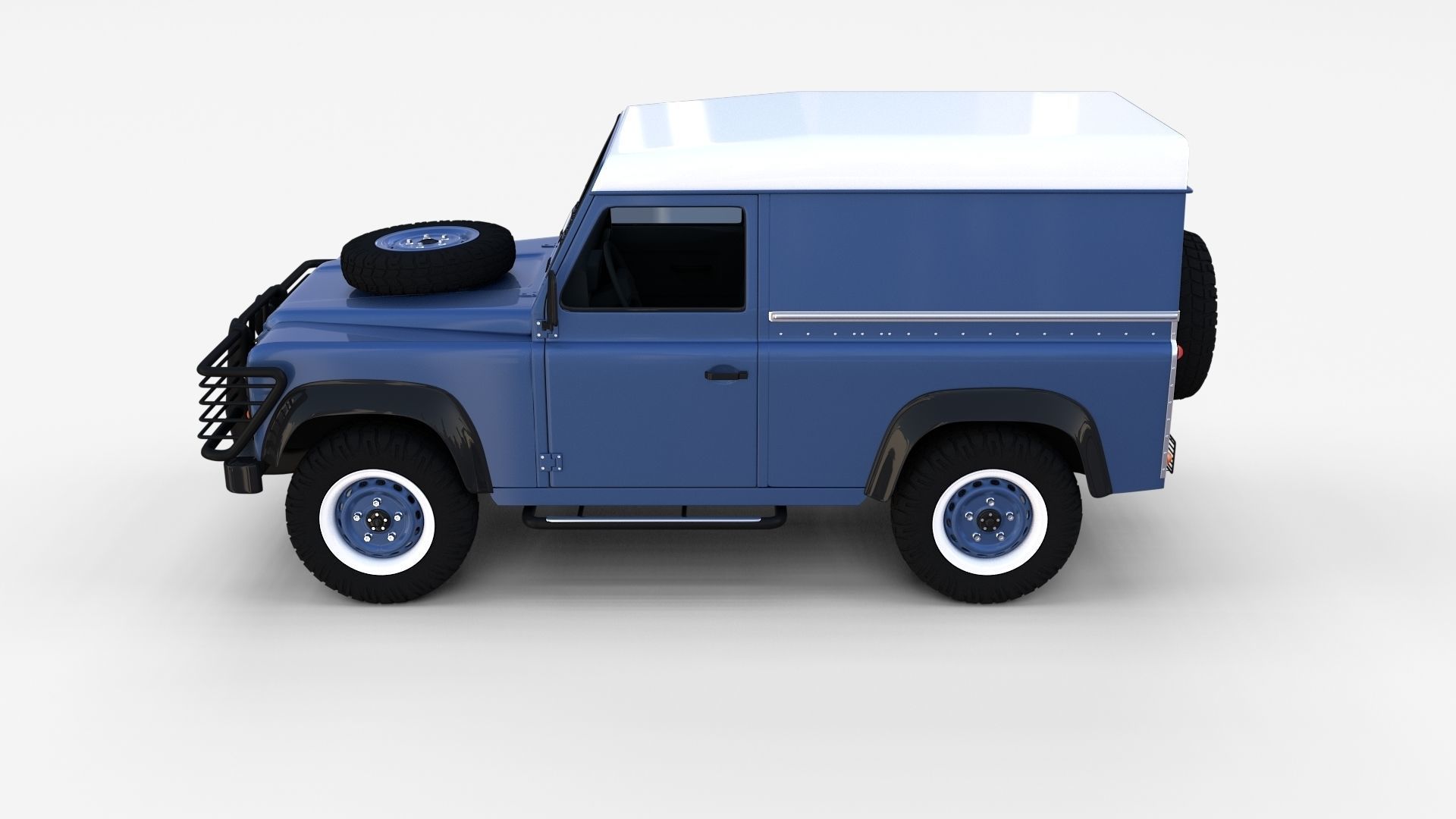Land Rover Defender 90 Hard Top w interior rev 3D model_9