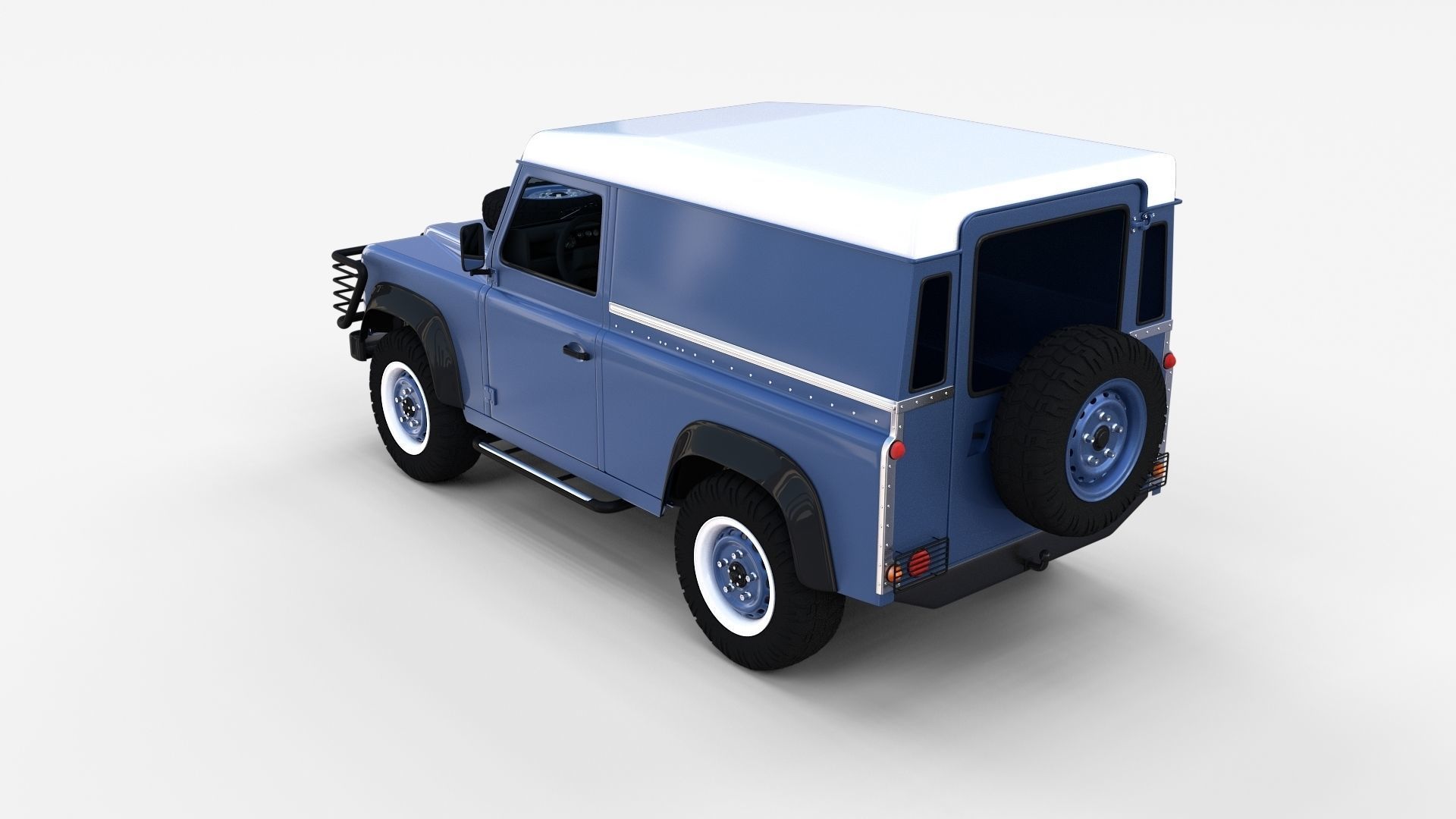 Land Rover Defender 90 Hard Top w interior rev 3D model_42