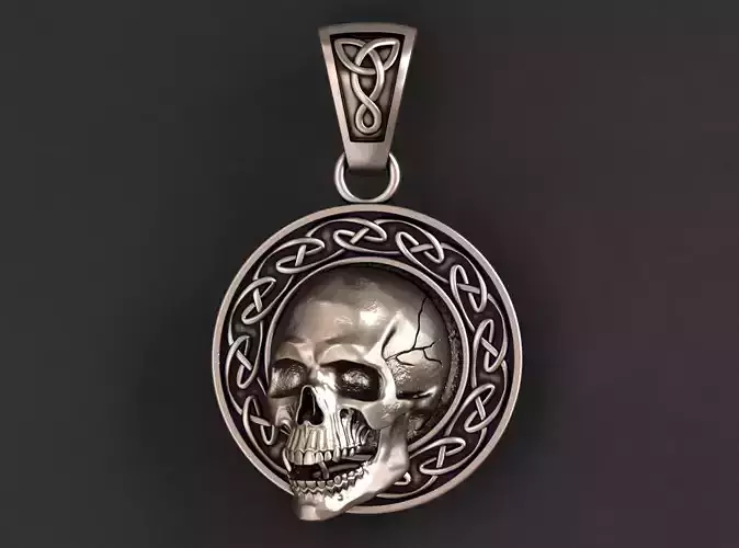 Celtic skull pendant