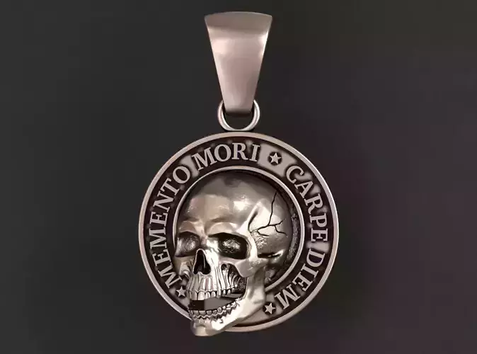 Memento mori skull pendant