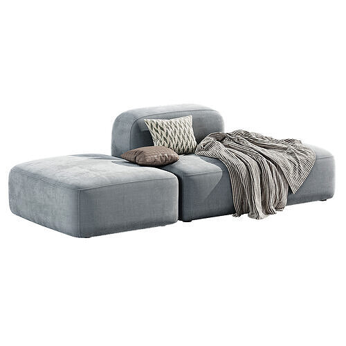 Ribbl 3 raund Sofa 3D model 2